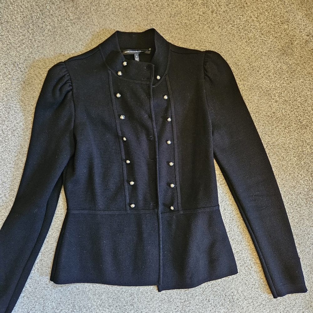 EUC White House Black Market Black Women's Sweater Blazer